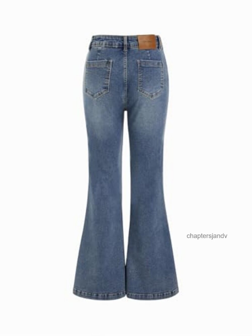 Women's Bow Wide Leg Jeans Flare Bell Bottom Denim Pants - Picture 5 of 5